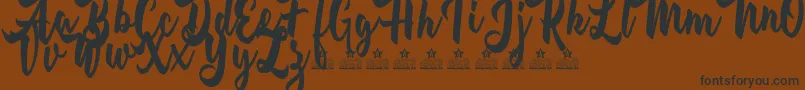 BreakfastOnTheBeachPersonalUse Font – Black Fonts on Brown Background