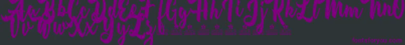 BreakfastOnTheBeachPersonalUse Font – Purple Fonts on Black Background