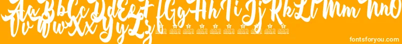 BreakfastOnTheBeachPersonalUse Font – White Fonts on Orange Background