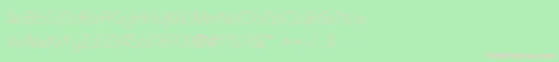 HowardLight Font – Pink Fonts on Green Background