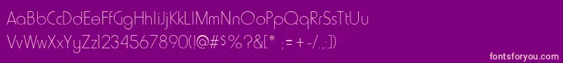HowardLight Font – Pink Fonts on Purple Background