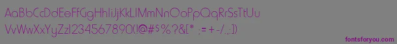 HowardLight Font – Purple Fonts on Gray Background