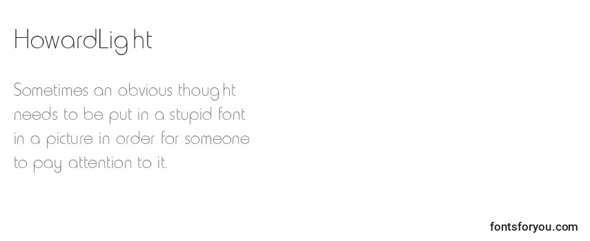 HowardLight Font