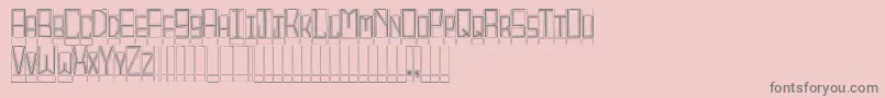 BlocktitlingOutline Font – Gray Fonts on Pink Background