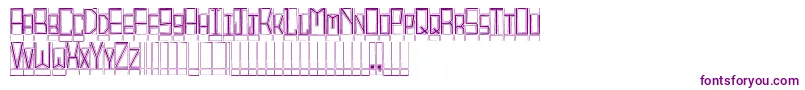 BlocktitlingOutline Font – Purple Fonts on White Background