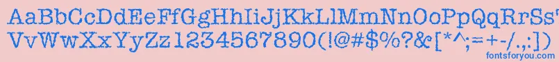Iceaged-Schriftart – Blaue Schriften auf rosa Hintergrund