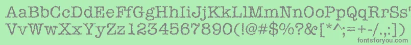 フォントIceaged – 緑の背景に灰色の文字