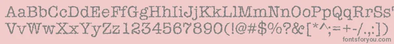 フォントIceaged – ピンクの背景に灰色の文字