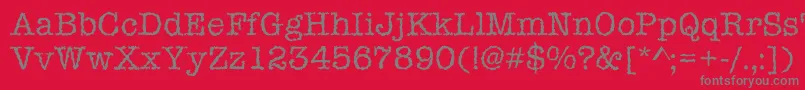 Iceaged-Schriftart – Graue Schriften auf rotem Hintergrund