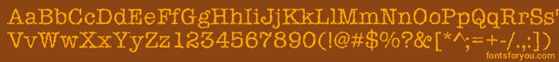 Iceaged Font – Orange Fonts on Brown Background