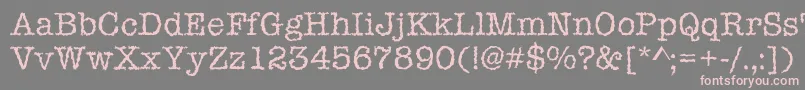 Iceaged-fontti – vaaleanpunaiset fontit harmaalla taustalla