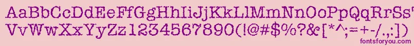 Iceaged-fontti – violetit fontit vaaleanpunaisella taustalla