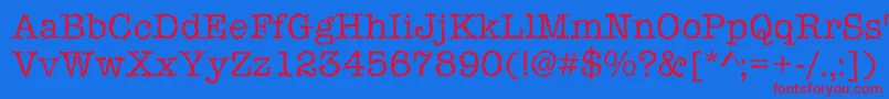 フォントIceaged – 赤い文字の青い背景