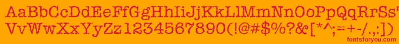 フォントIceaged – オレンジの背景に赤い文字
