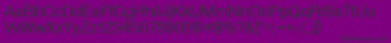 BasicSansSf-Schriftart – Schwarze Schriften auf violettem Hintergrund