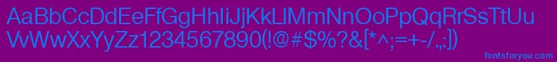 BasicSansSf Font – Blue Fonts on Purple Background