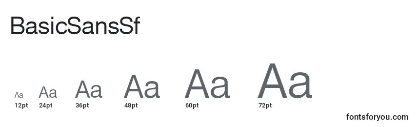 BasicSansSf Font Sizes