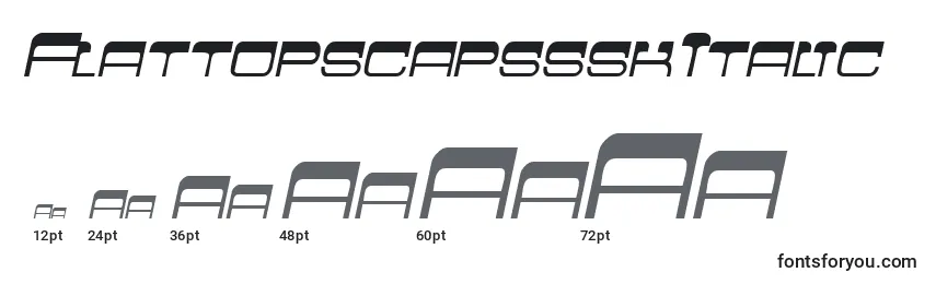 Размеры шрифта FlattopscapssskItalic