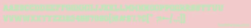 OldSchoolUnitedInlineAlt Font – Green Fonts on Pink Background