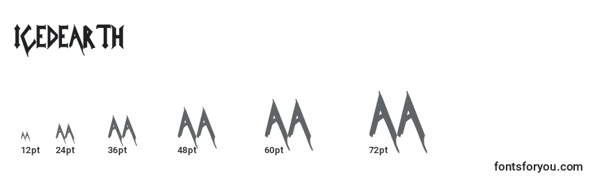 Icedearth Font Sizes