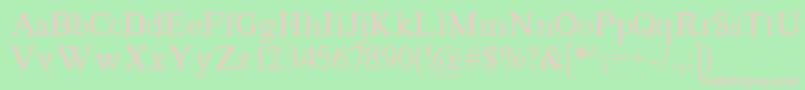 Quivira Font – Pink Fonts on Green Background