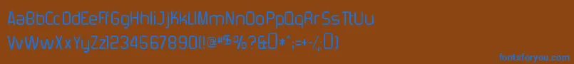 Czcionka ForgottenFuturistRotten – niebieskie czcionki na brązowym tle