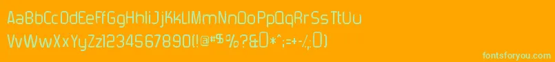 ForgottenFuturistRotten Font – Green Fonts on Orange Background