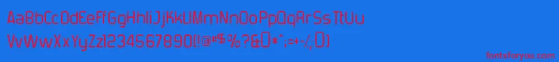 ForgottenFuturistRotten Font – Red Fonts on Blue Background