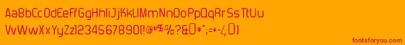 ForgottenFuturistRotten Font – Red Fonts on Orange Background