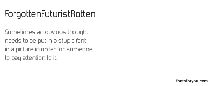Шрифт ForgottenFuturistRotten