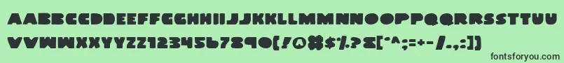 Landw Font – Black Fonts on Green Background