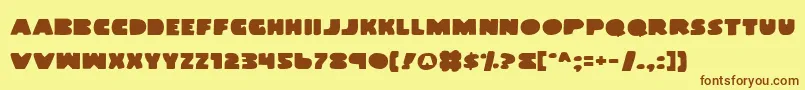 Landw Font – Brown Fonts on Yellow Background