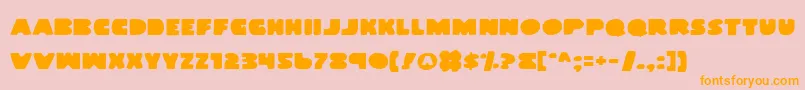 Landw Font – Orange Fonts on Pink Background