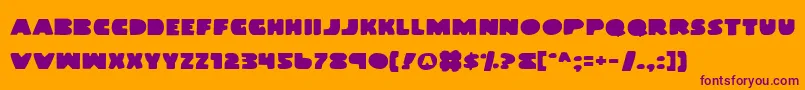 Landw Font – Purple Fonts on Orange Background