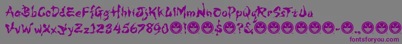 More about Wild3InfectedHurt Font Wild3InfectedHurt Font – Purple Fonts on Gray Background