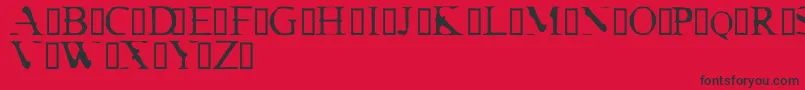 CrackedDendrite Font – Black Fonts on Red Background