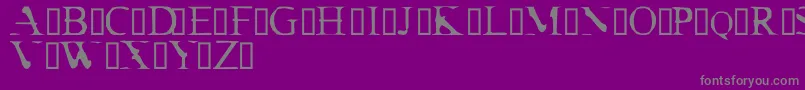 CrackedDendrite-Schriftart – Graue Schriften auf violettem Hintergrund