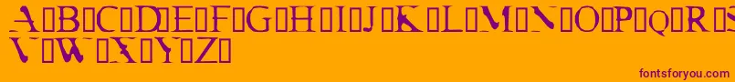 Weitere Informationen zur CrackedDendrite-Schriftart CrackedDendrite-Schriftart – Violette Schriften auf orangefarbenem Hintergrund