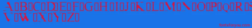 CrackedDendrite Font – Red Fonts on Blue Background