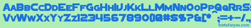 SigmaFiveSansBold Font – Blue Fonts on Green Background