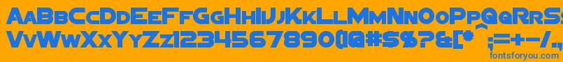 SigmaFiveSansBold Font – Blue Fonts on Orange Background