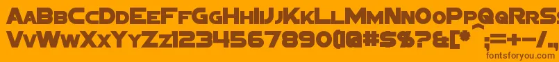SigmaFiveSansBold-Schriftart – Braune Schriften auf orangefarbenem Hintergrund