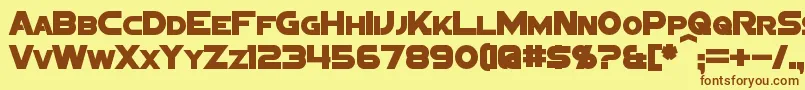 SigmaFiveSansBold Font – Brown Fonts on Yellow Background