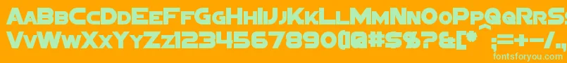 SigmaFiveSansBold Font – Green Fonts on Orange Background