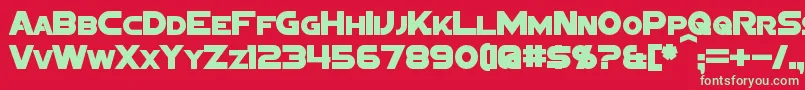 SigmaFiveSansBold Font – Green Fonts on Red Background