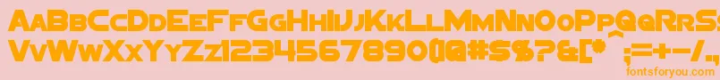 SigmaFiveSansBold Font – Orange Fonts on Pink Background