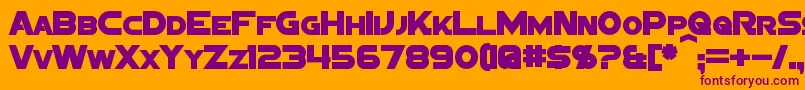 SigmaFiveSansBold Font – Purple Fonts on Orange Background