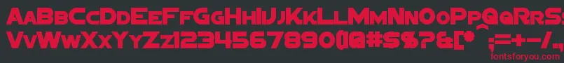 SigmaFiveSansBold Font – Red Fonts on Black Background