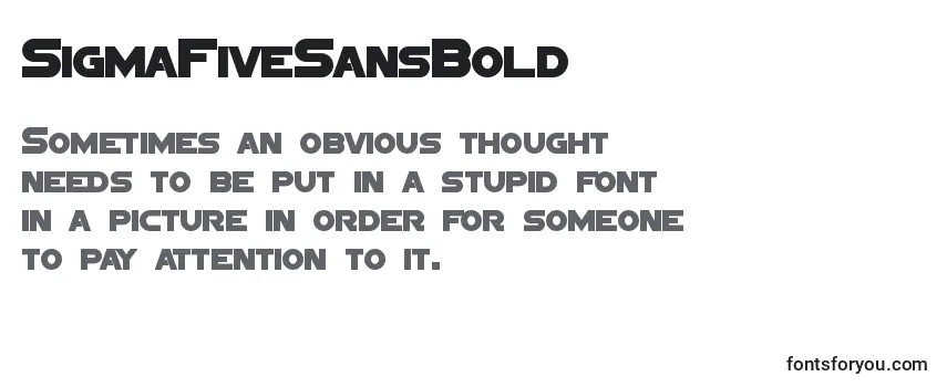 Review of the SigmaFiveSansBold Font