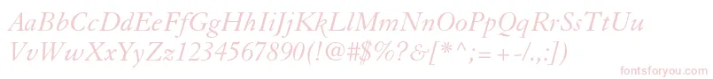 GranjonltstdItalic Font – Pink Fonts on White Background